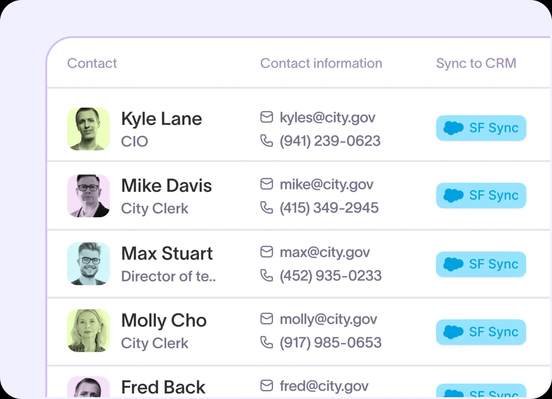 Starbridge B2G leads with verified decision-maker contacts